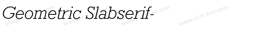 Geometric Slabserif字体转换